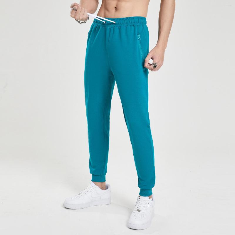 

Men's Pants Men Outdoors Gym Fitness Joggers Trousers Male Autumn Casual Sport Workout Pure Cotton Side Zipper Pocket Sweatpants, Red