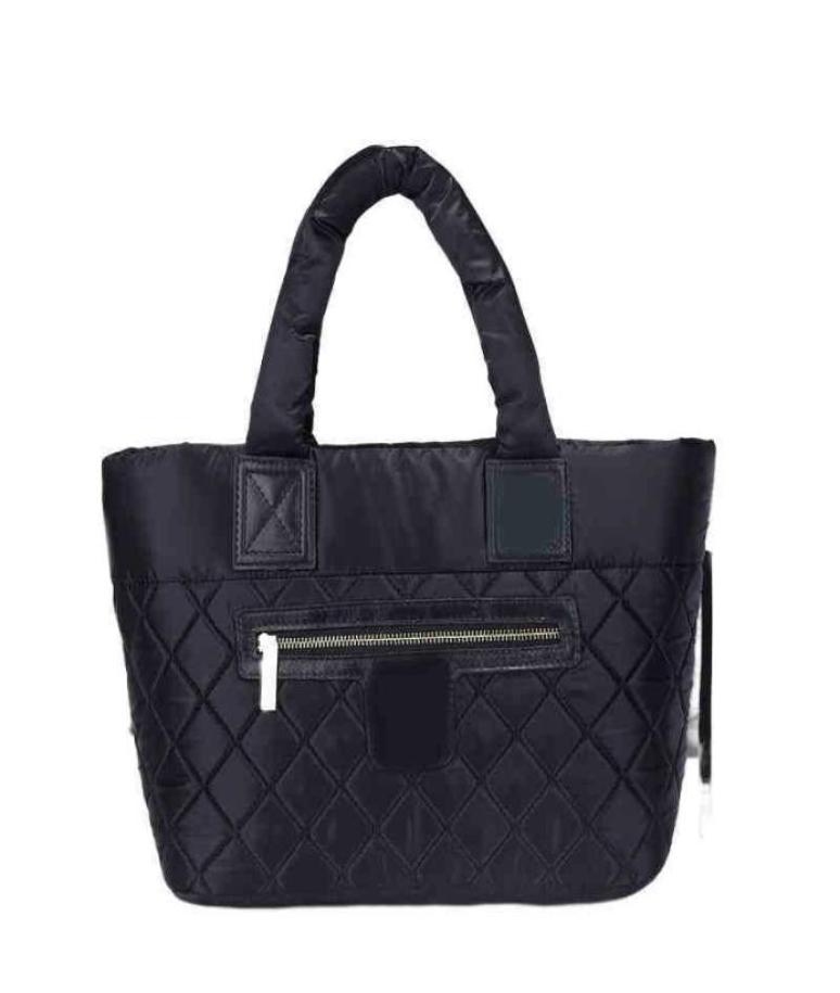 

Luxury Tote Women Quilted Satchels Handbags Branded Soft Nylon Square Top Handel Laptop Bags lady For Work 2207188616181, Black