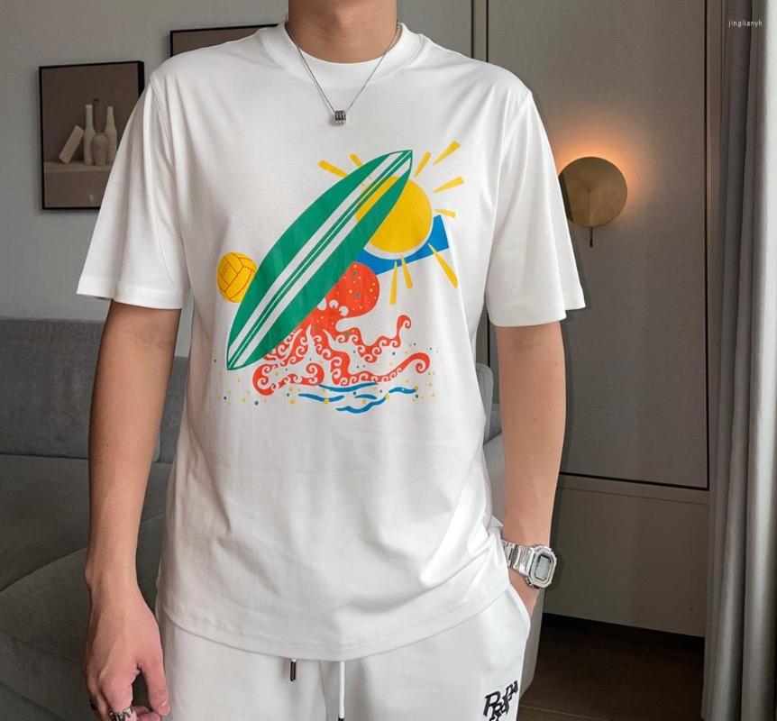 

Men's T Shirts Er045 Fashion Men's Tops & Tees 2023 Runway Luxury European Design Print Party Style T-Shirts Clothing, Blue