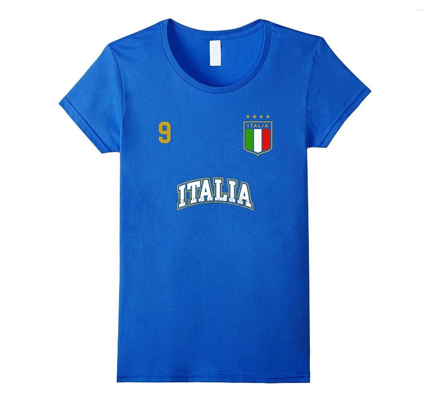 

Men' T Shirts Summer Cotton Fashion Fitness Brand Italy Shirt Number 9 Back Soccers Team Sporter Italian Flag Footballer T-Shirt, Men-darkpurple