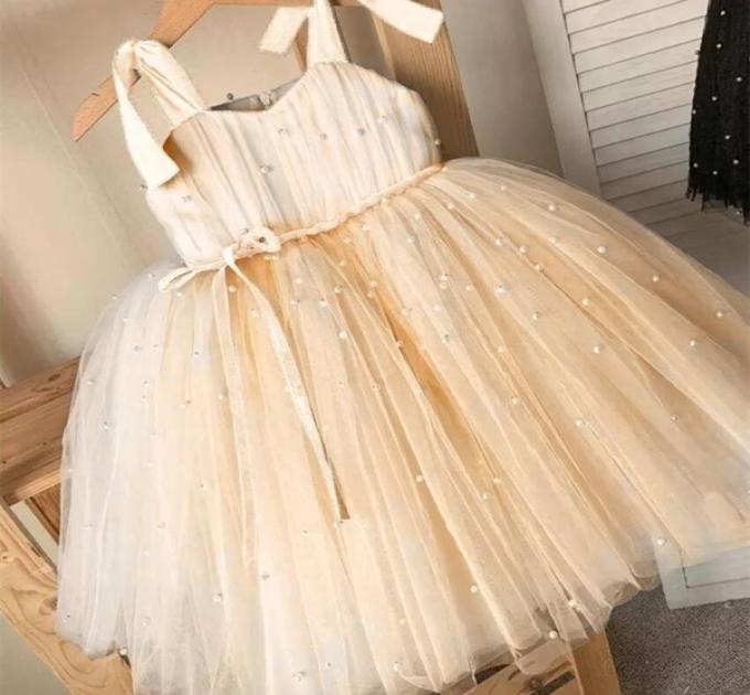 

Toddler Girls Tulle Dress Kids Baby Girl Christmas Princess Dresses Wedding and Evening Robes Children Year Clothes 2204296491029, Pale yellow