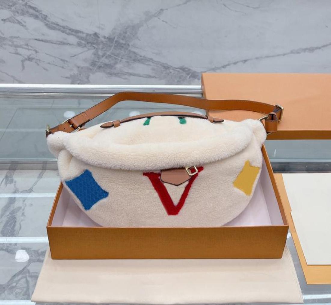 

Women Fanny Pack Designer Handbags Famous Waist Bags Original Soft Plush Genuine Men Chest Bag Bumbag Designers Crossbody Bags Pur7744915, Sky blue