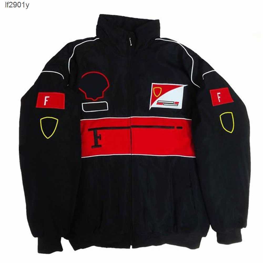 

F1 Team Co-branded Racing Men's Long Sleeve Warm Retro Motorcycle Suit Car Workwear Winter Cotton Jacket SJQ5
