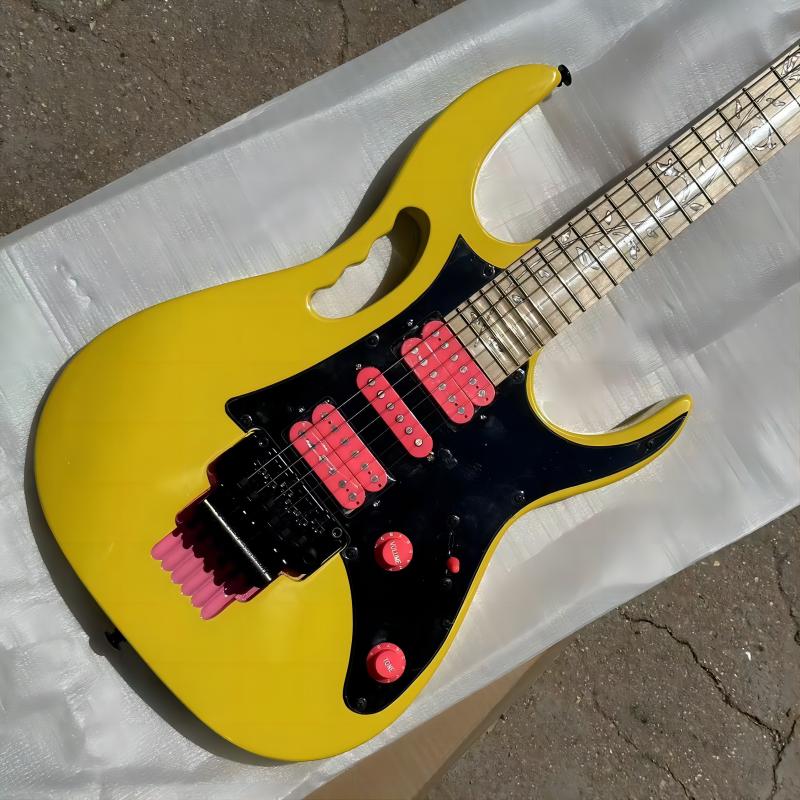 

Classic brand 7V electric Guitar Jem Series black hardware Yellow body HSH pickup high-quality guitar guitar