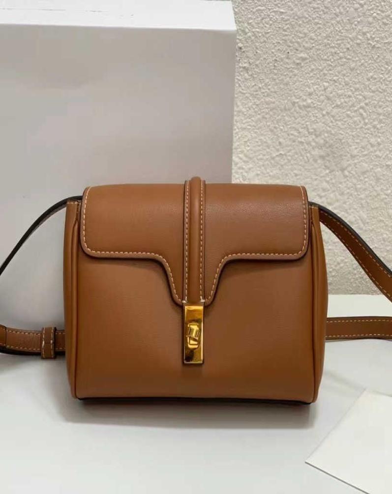 

Evening Bags Arc de Triomphe 2023 brand luxury style leather messenger bag women039s new soft16 commuting small square casual w7856482, Ivory