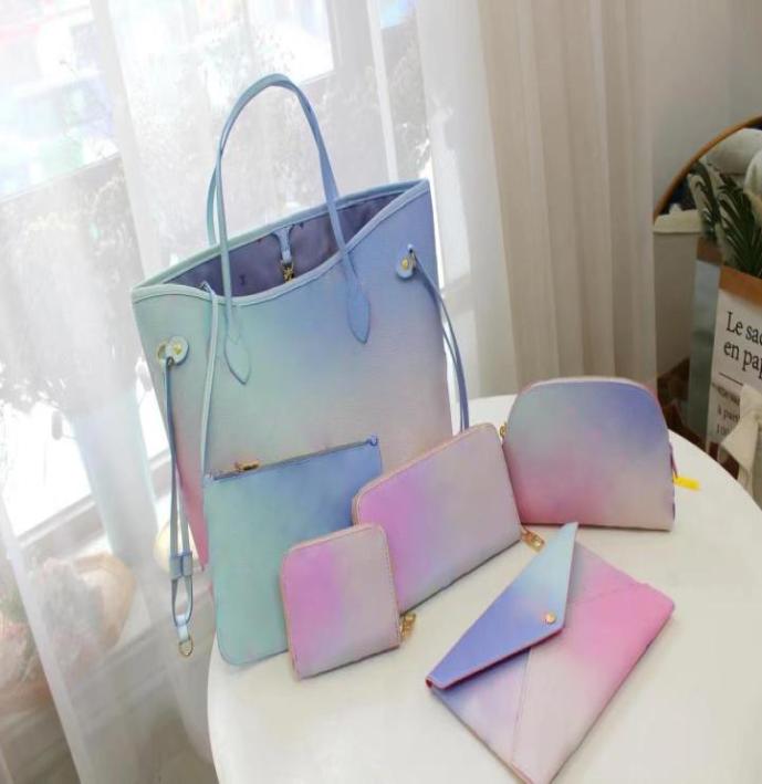 

3 color Gradient matching Handbags Designer Evening Bags Women Handbag Shopping bag Wallets Women039s Casual Handbags Never Coi9187073, Red
