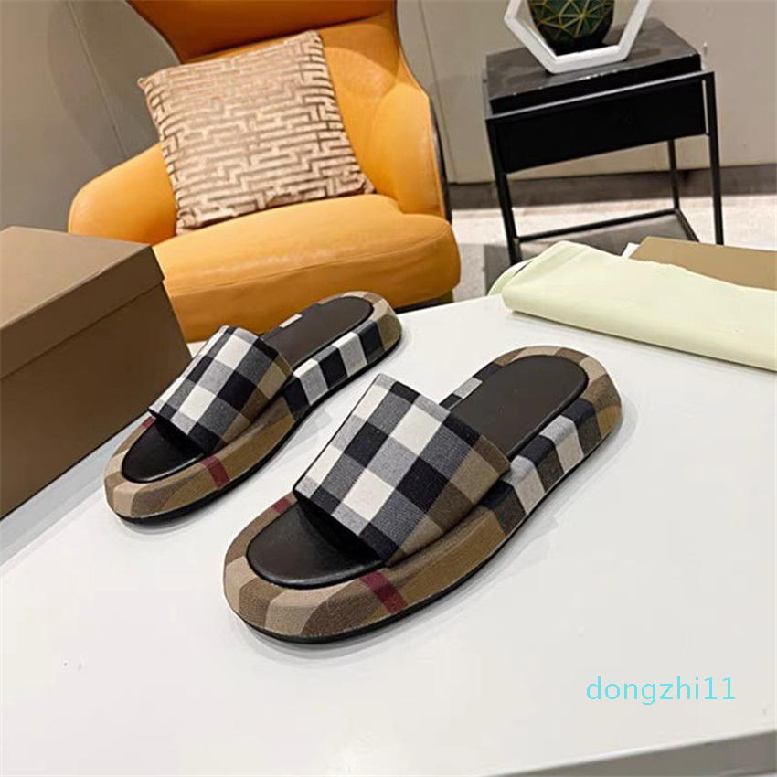 

slippers Men's and Women's couple Style Sandals Designer Sandals Indoor and Outdoor Summer New Checkered Comfort Flat Slippers, As shown in the picture