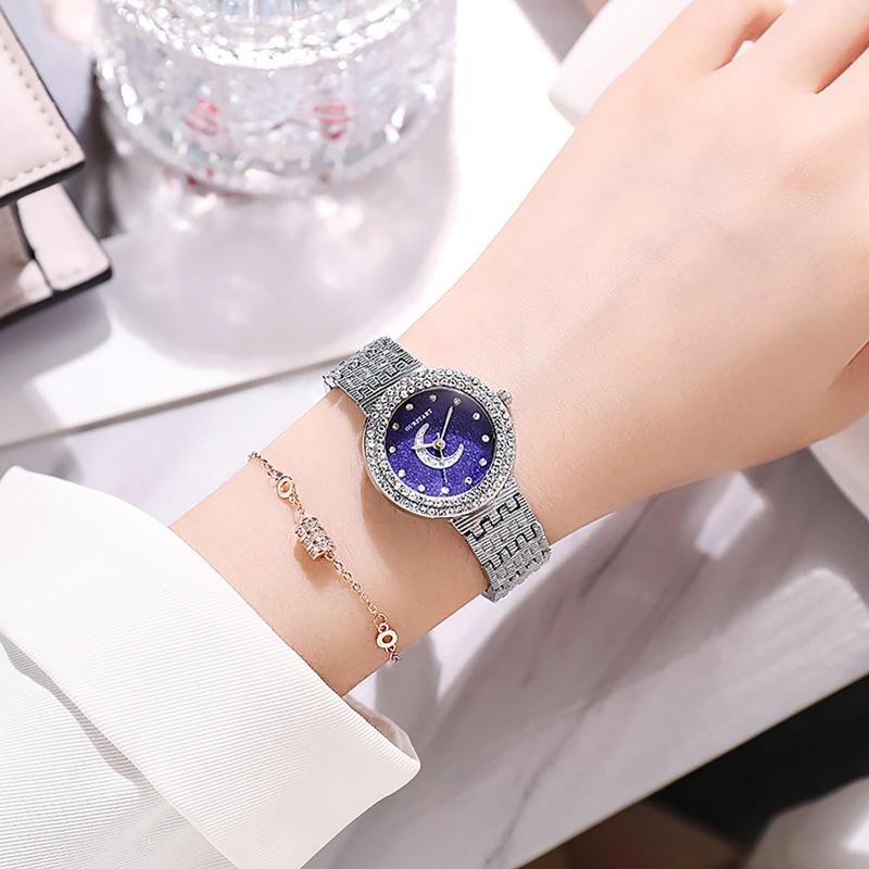 

Wristwatches Creative Women Watches Minimalist Calendar Stainless Steel Mesh Belt Woman Quartz Watch S Montre Femme Gift Zegarek Damski