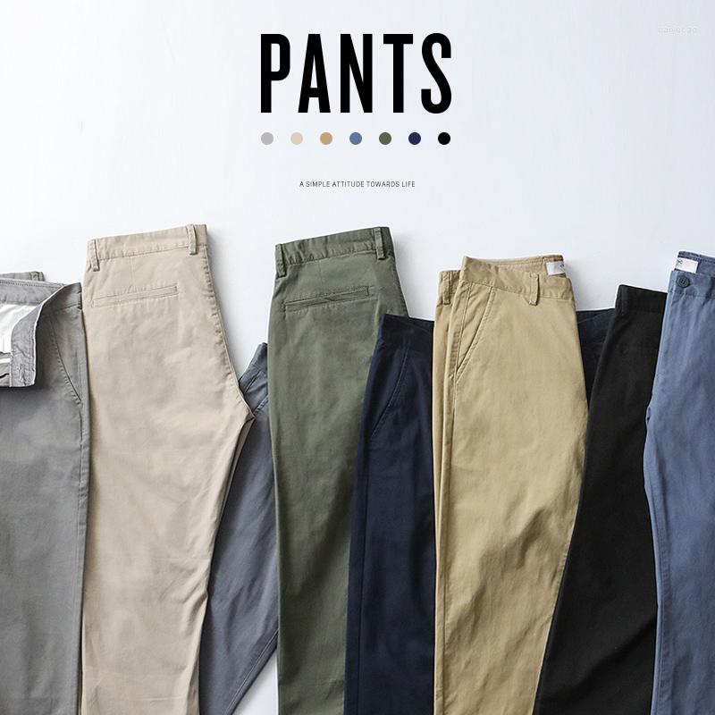 

Men's Pants 2023 Spring Summer Casual Men Cotton Slim Fit Thin Fashion Gray ArmyGreen Black Comfortable Trousers Male Clothing, Royal blue