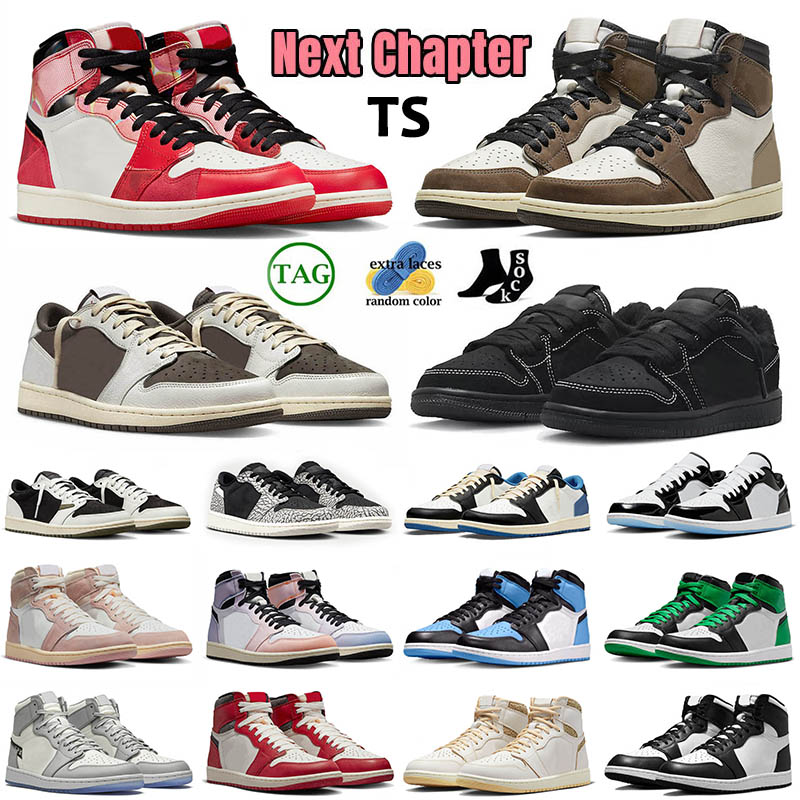 

Jumpman 1 One Shoes First Low High Reverse Mocha Basketball Sneakers OG Black Phantom Next Chapter 1s Sail Lost And Found Olive Mens Women Sport Trainers Panda UNC, A36