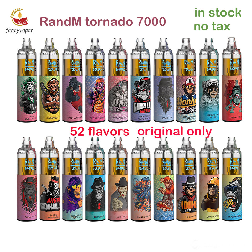 

Authentic RandM Tornado 7000 Puffs Vape kits disposable vape e cigarettes kit 0% 2% 3% 5% 14ml Pod With Mesh Coil Air Flow chontrol Rechargeable smoking flex vapor, Tell us your flavors