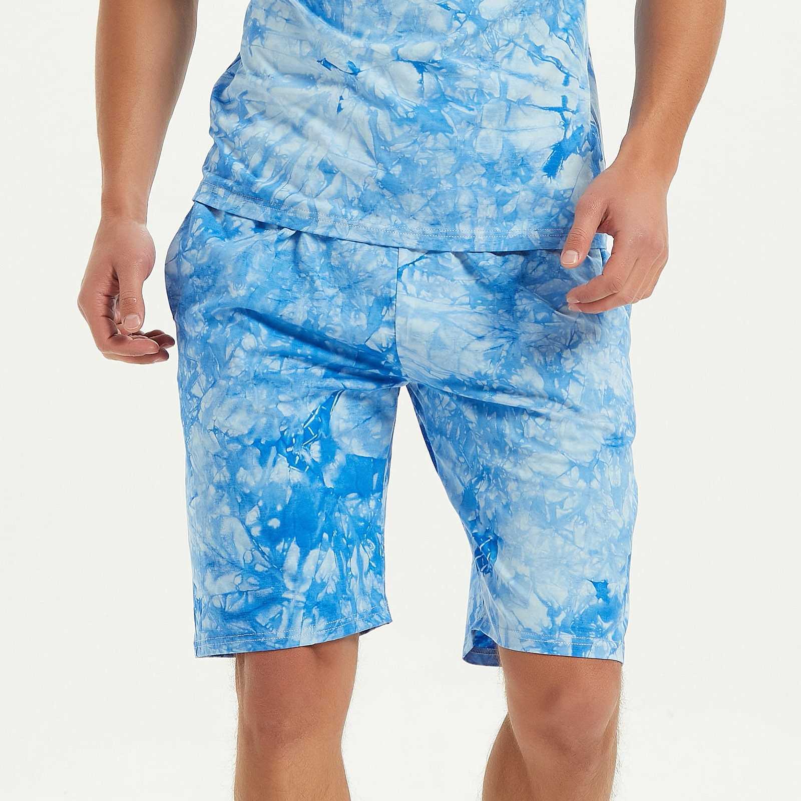 

Men's Shorts Men's Spring And Summer Shorts Loose Casual Street Tie-Dye Outdoor Sports Jogging Five-point Pants Sweatpants Shorts AA230524, Green