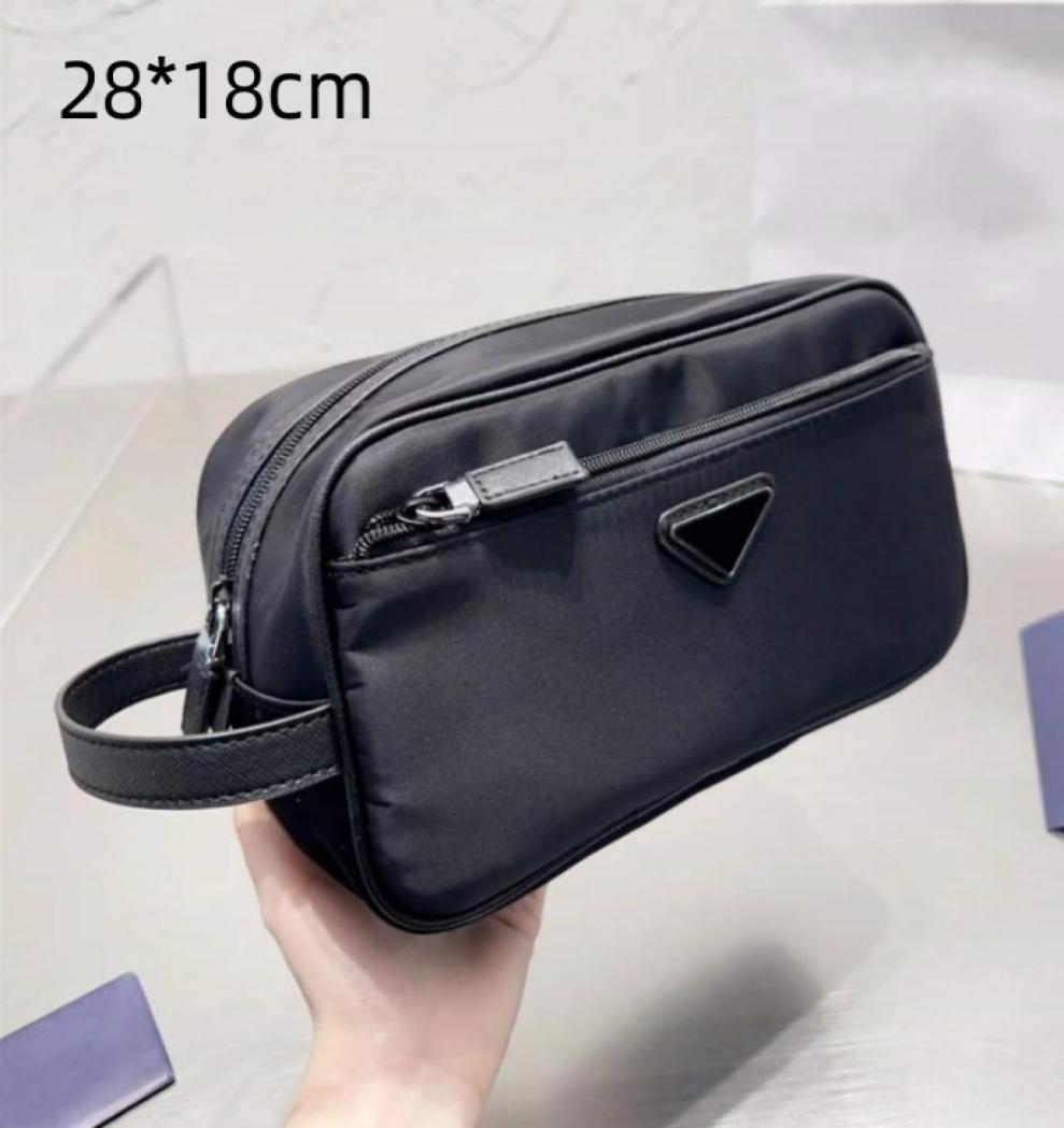 

designer makeup bag cosmetic bag toiletry bag make up handbags wash pouch Nylon Triangle Small with handle Woman Men 5A 20235287733, Black