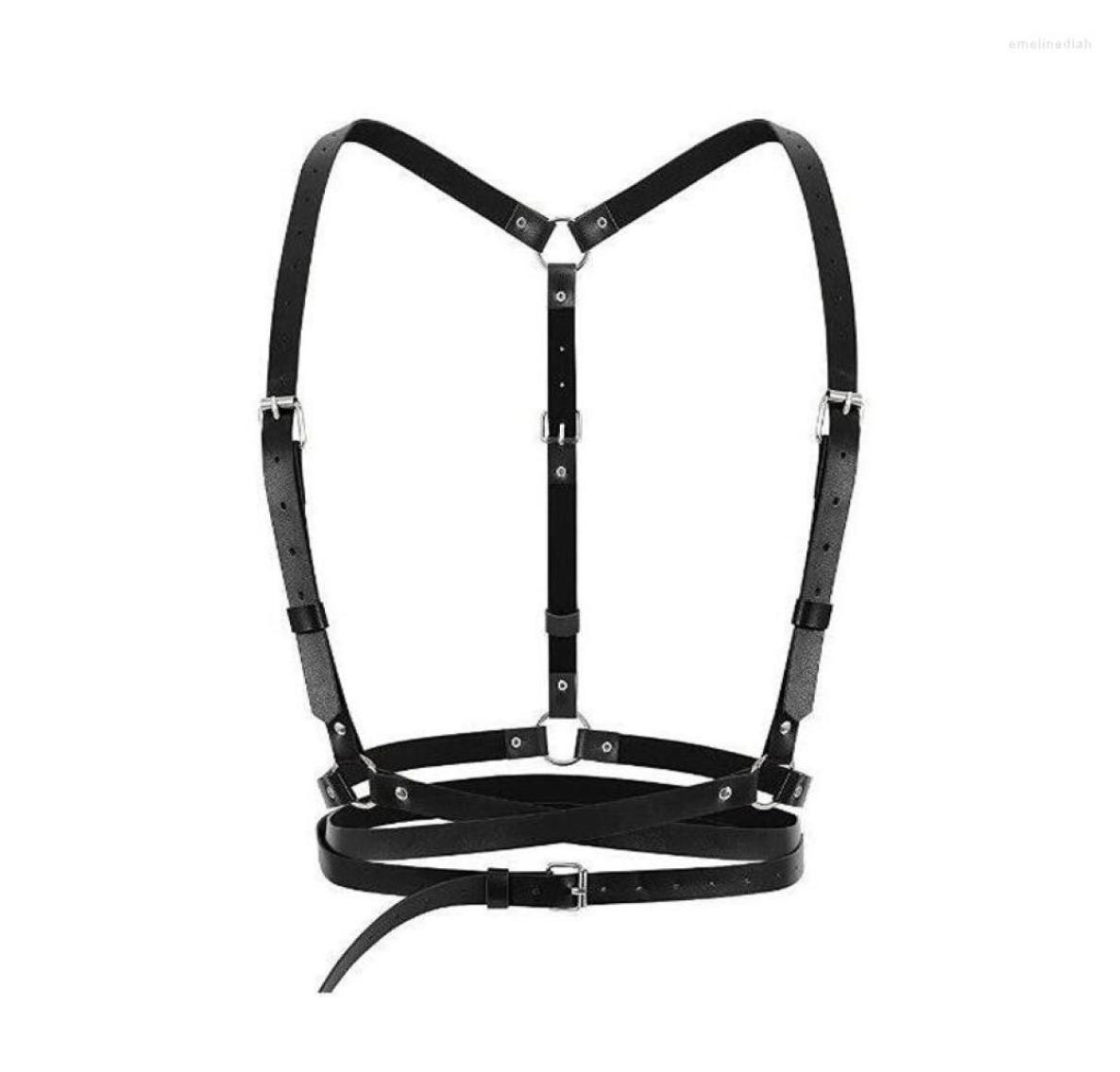 

Belts Women Sexy Garters Faux Leather Belt Body Bondage Cage Sculpting Harness Waist Straps Suspenders Harajuku5377921, Black