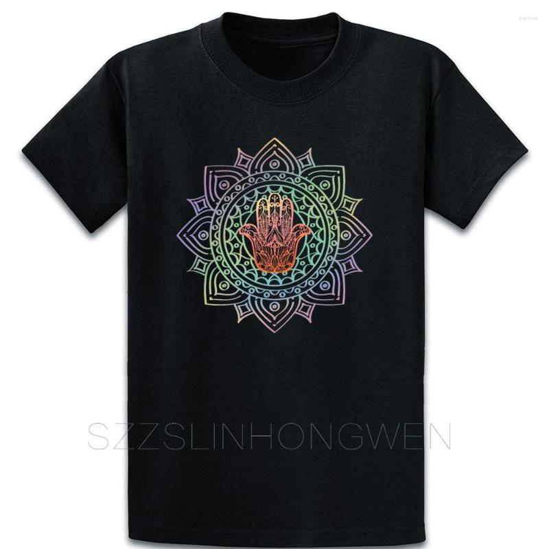

Men's T Shirts Hand Mandala Spiritual Protections Yoga Shirt Spring Short Sleeve Over Size S-5XL Style Printing Letter, Black