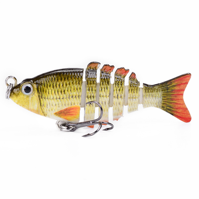 

5cm 2.5g fishing lure multi jointed hard bait sea river use colorful lifelike joint bait wobblers 6 segments swimbait lure hard crankbait fish plastic mens LO016 E23