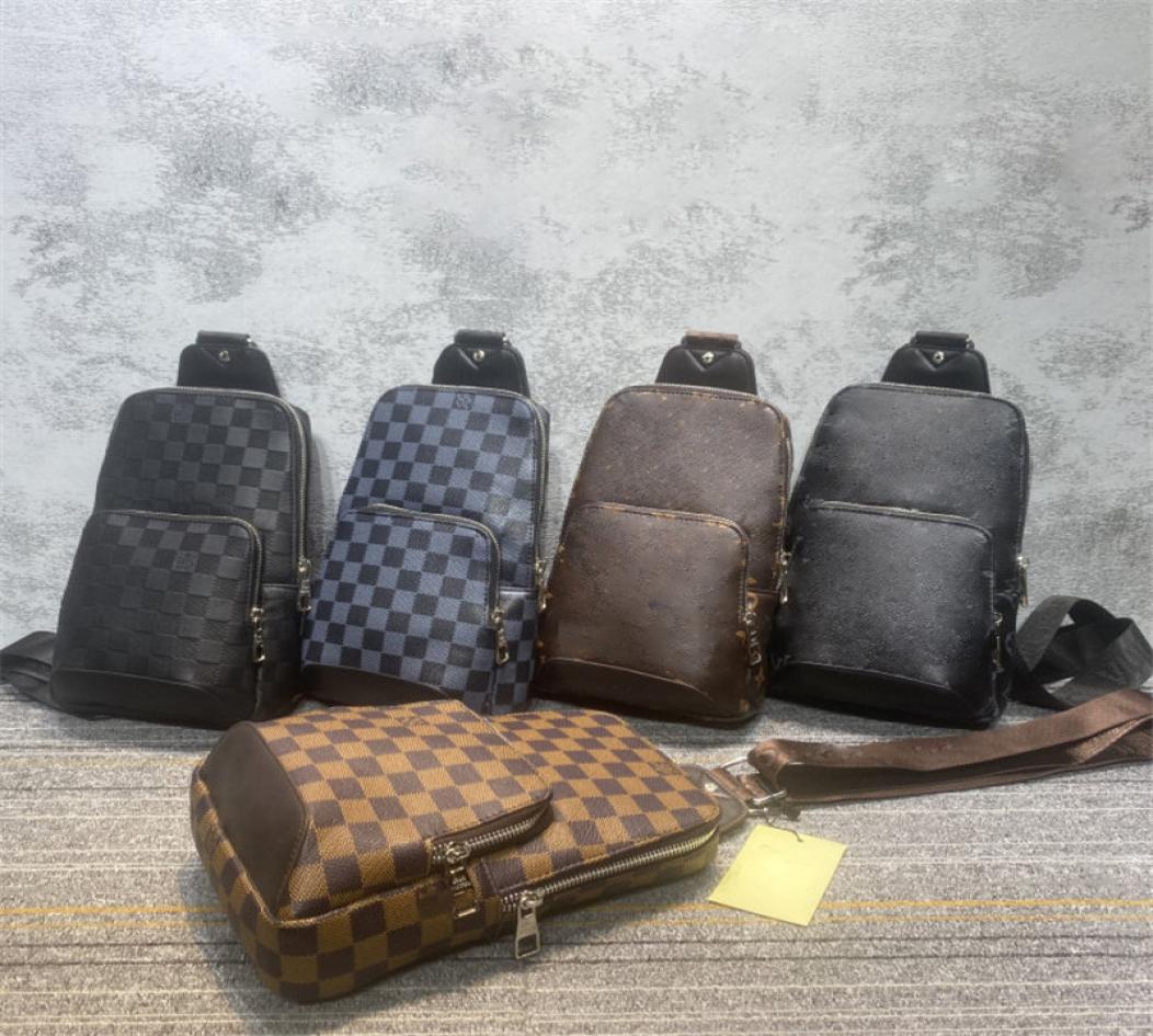

Fashion Men Handbag Crossbody Shoulder bags satchels messenger bags black grid designer Purse Mobile phone storage men039s ches5797133