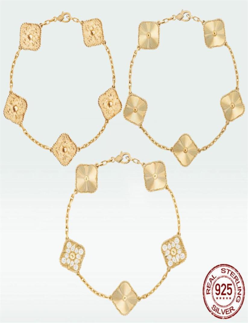 

VAC 4 Four Leaf Clover Designer Pendant chain bracelet luxury fashion Necklaces Stud Earring 925 Sterlling Silver 18K Yellow Gold 3902615
