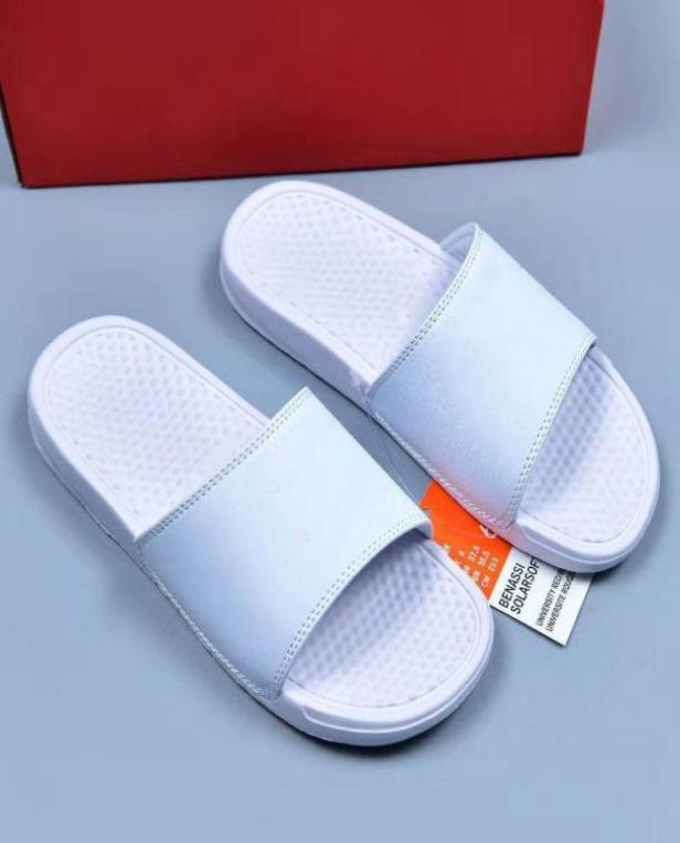 

quality neutral men women slippers fashion slides light weight triple black white grey outdoor mens flat flip flops beach el6020006