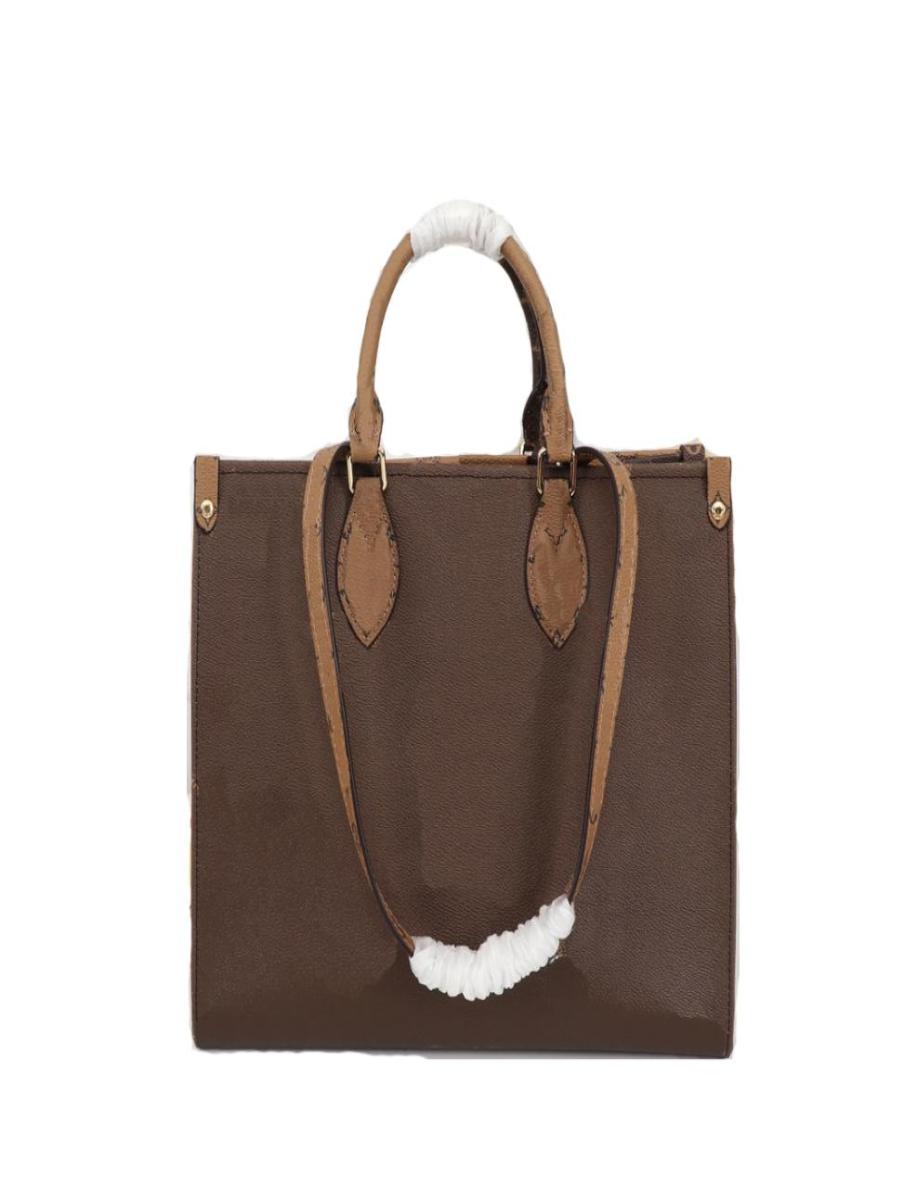 

Brown Printing women luxury bags GM grain cowhide Totes shopping bag genuine leather MM handbags Casual messenger crossbody design7945103