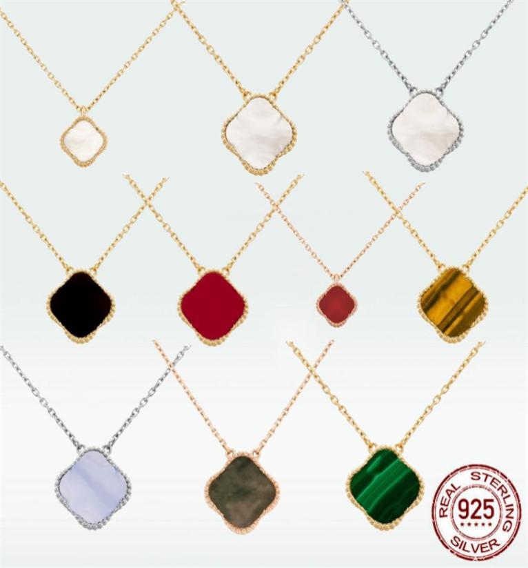 

Luxury 4 Four Leaf Clover Designer Pendant Necklace Clasic fashion 925 Sterlling Silver 18K Gold Jewelry Bracelet Stud Earring set9933900