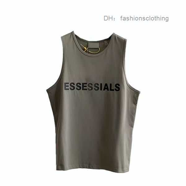 

Ess Mens Tank Top t Shirt Trend Brand Three-dimensional Lettering Pure Cotton Lady Sports Casual Loose High Street Sleeveless Vest Eu Size -xl 3 AQK0