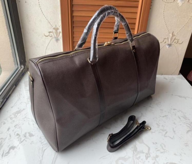 

Designer2019 men duffle bag women travel bags luggage travel bag men pu leather handbags large cross body bag totes brown flower 4520701, Black