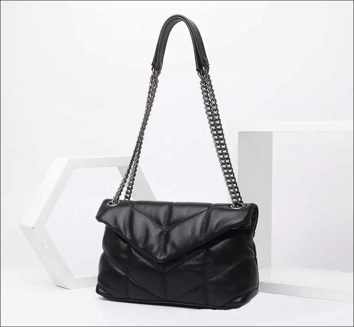 

2022 High Qulity classic Puffer Shoulder Bag Soft Genuine Leather Womens Ladies Composite Tote Clutch Handbags Purse Messenger Cro9363342, Silver