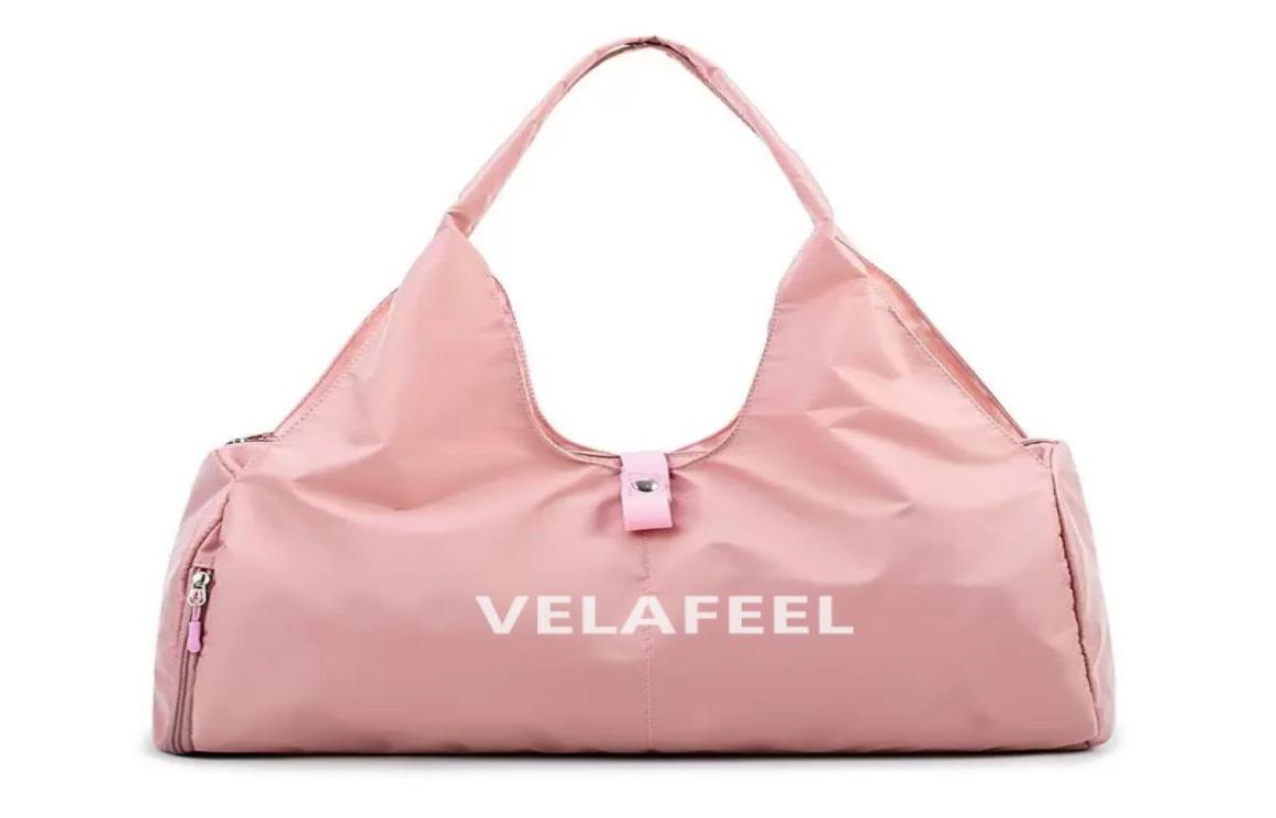 

Outdoor men and women fitness travel largecapacity portable shoulder sports yoga waterproof shoes posture wet dry separation2144101, Pink