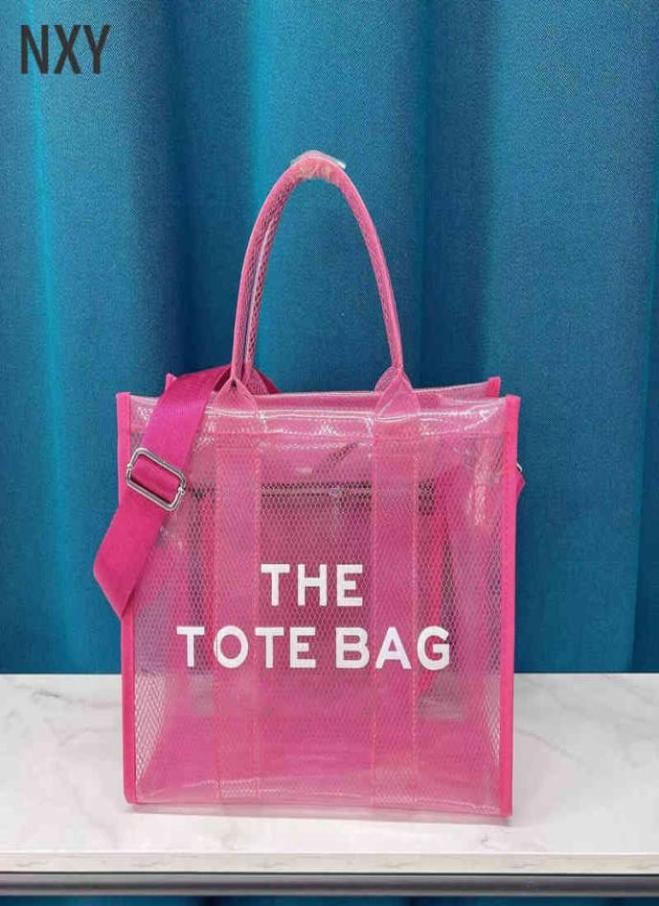 

Shopping bags Tote Beach Pvc Jelly Bag Large Capacity Waterproof for Women Fashion Handbag Brand Designer Crossbody Female Purse w9889062, Blue
