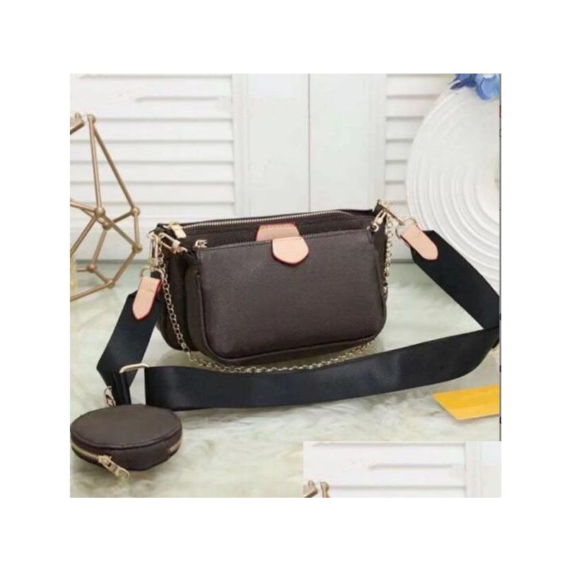 

Evening Bags Luxury Tote Shoder Bag Purse Designer Handbag Mesr Brand Crossbody Totes Pu Leather Womens Mini 3Pcs/Set Coin Composite Dha5E, Pink