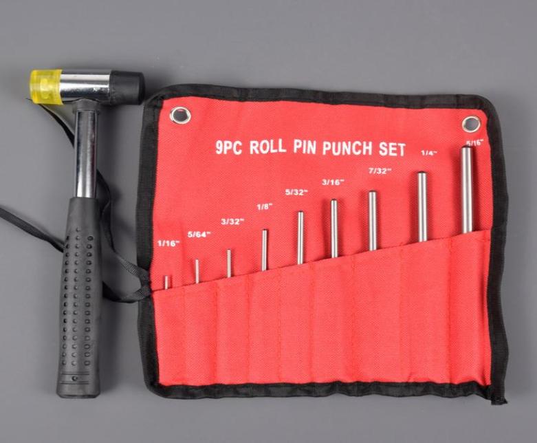 

Tactical AR15 9Pcs Round Punch Set Punch Removal Tool Kit Gunsmiths Jewelry Repair DoubleFaced Soft Rubber Mallet Hammer1111725, Green