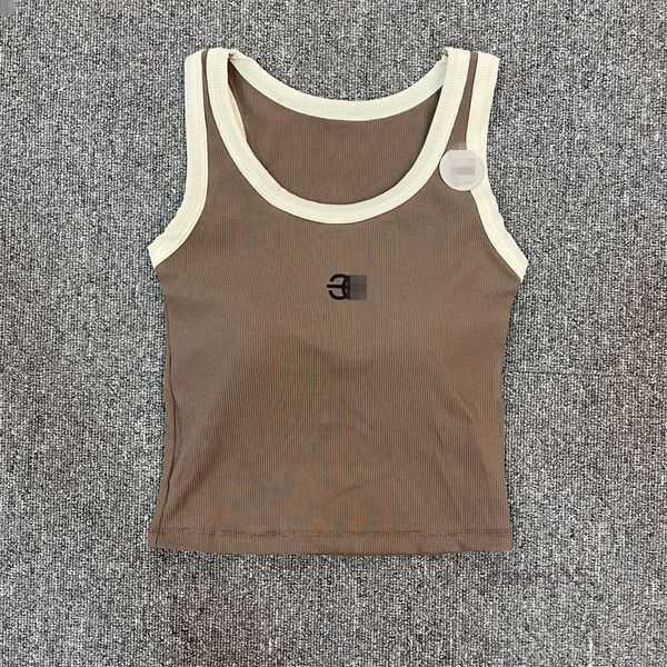 

Women Tanks & Camis Anagram-embroidered Cotton-blend Tank Tops Shorts Designer Skirts Yoga Suit Two Piece Dress Bra Vest Ladies Solid Vintage t Shirt Femme 8 4 TX66, 15