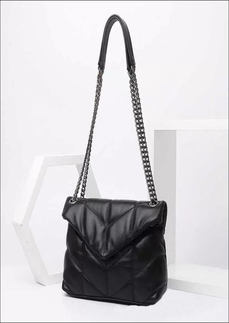 

2022 High Qulity classic Puffer Shoulder Bag Soft Genuine Leather Womens Ladies Composite Tote Clutch Handbags Purse Messenger Cro6249222, Silver