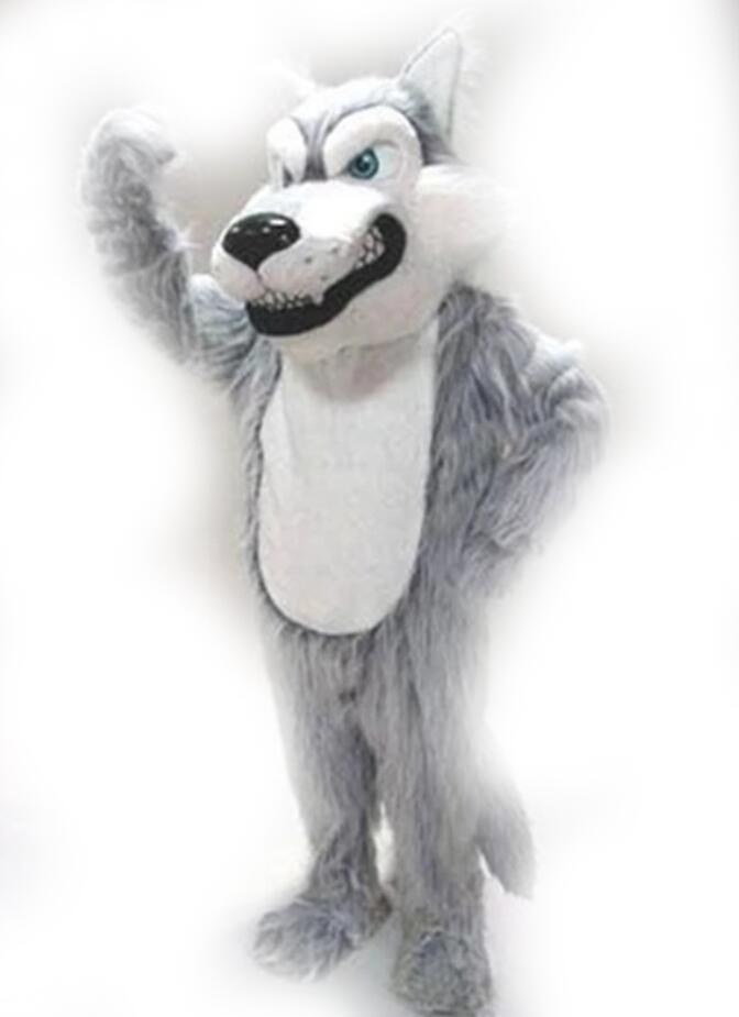 

Halloween Fursuit Wolf Mascot Costume Plush Gray Husky Animal Party Game Fancy Dress Outfit Adults Christmas, As pic