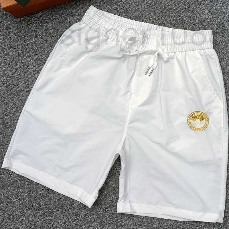 

designer mens beach pants Medusa embroidery shorts outdoor sports quick drying men women thin casual straight trousers 6J13, White