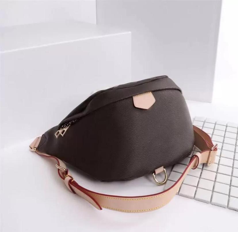 

High Quality designer bag New women Waist bag Fashion Leather Waist bag Gold Chain Bag Cross body Pure Color Classic Womens Handba6128460, Khaki