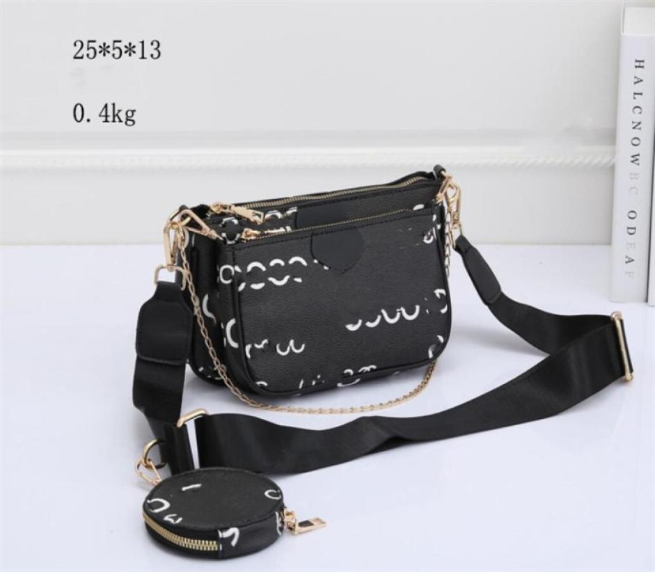 

MULTI POCHETTE bags designer handbags totes women clutch shoulder crossbody bag ladies channe PU chain 3pc detachable pouches Coin8245675, Orange