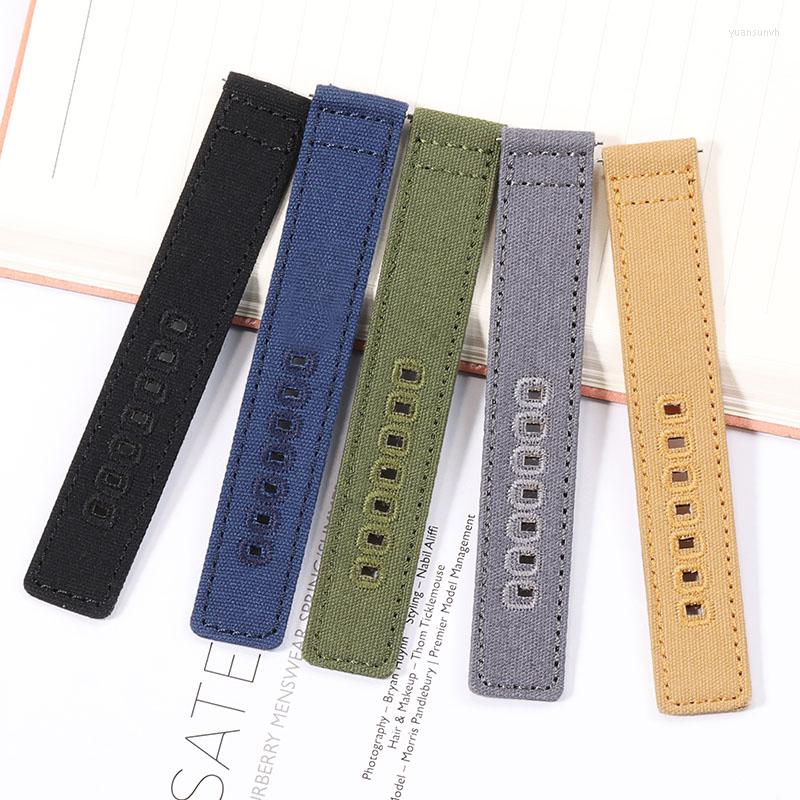 

Watch Bands 20mm 22mm Nylon Canvas Band Quick Release Bracelet Accessories Replacement Wrist Sport Soft Strap For Men Women