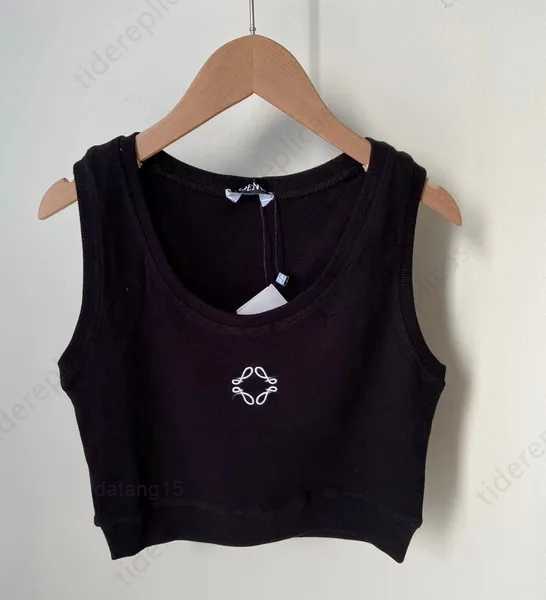 

Crop Top Tank Designer Womens Clothes Women t Shirt Embroidery Applique Beads Bow Button Lace Print Rhinestone Vest Yoga Tees 2 8EIB, A 1