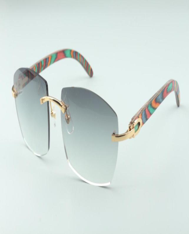 

new sunglasses peacock wood temples A41897064 Factory direct top quality fashion unisex glasses3099899