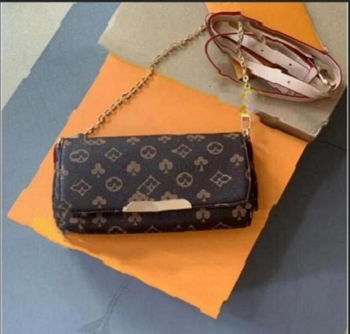 

2023 New Designe Luxury FAVORITE MM PM messenger bags Fashion women leather Shoulder Chain TOP 5A M40718 N41275 M40717 Purse Cross2116980, Blue