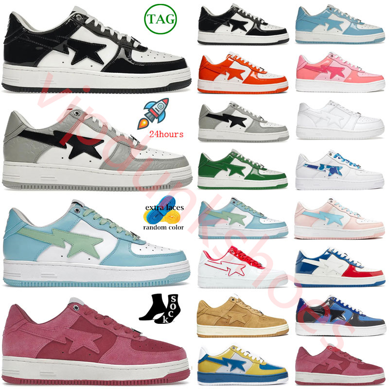 

sk8 Designer Casual Shoes Platform Sneakers Sta Patent Leather Green Black White Plate forme Navy Orange Bathing for Men Women Trainers Jogging 36-45, Color#8