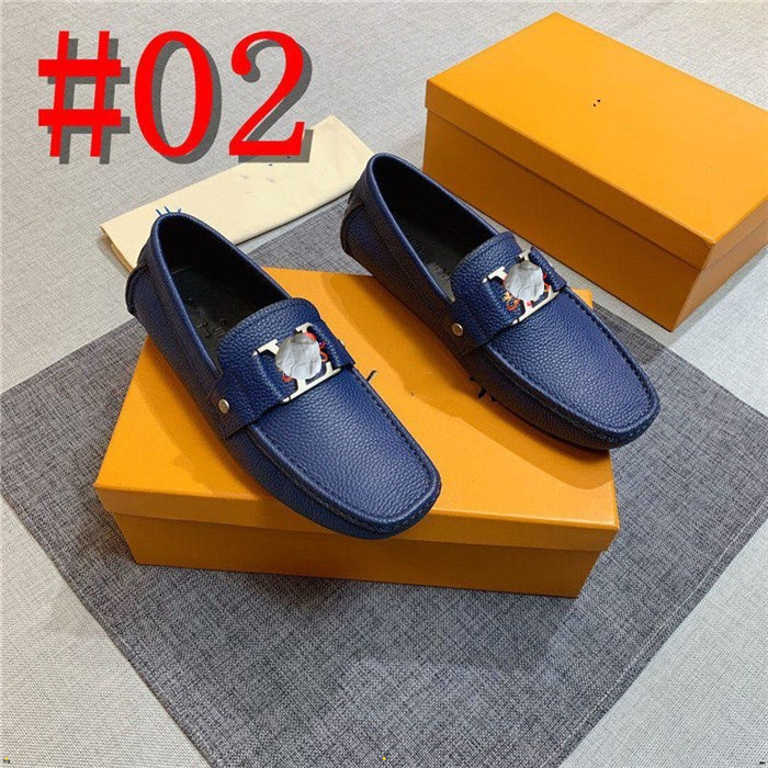

23ss Designer Mens Genuine Loafers Leather Shoes Luxury Brand 38-46 Men Driving Male Moccasin Flats Loafers Men Dress Shoes, #03