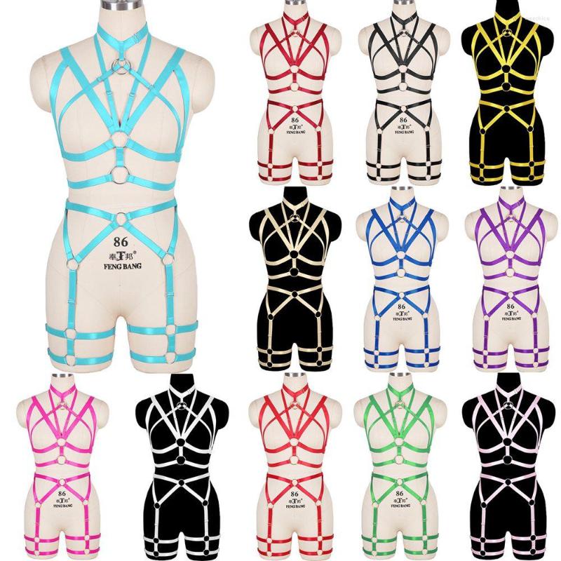 

Garters Women's Harness Bra Punk Gothic Style Fetish Sexy Erotic Full Body Lingerie Elastic Bondage Suspender Sword Belt, Mlco0006mlcp0006gl