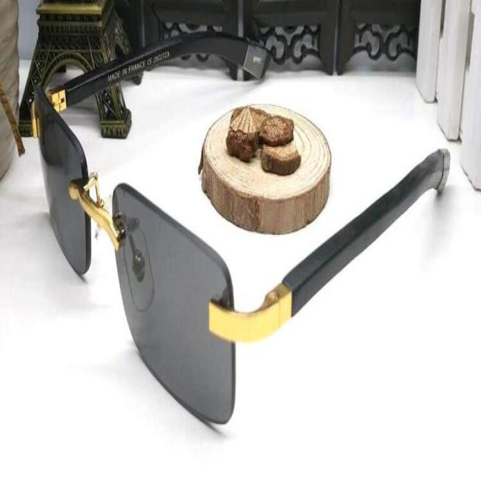 

selling buffalo horn sun glasses retro fashion mens sports sunglasses for man attitude rimless half frame and clear lens come6195668