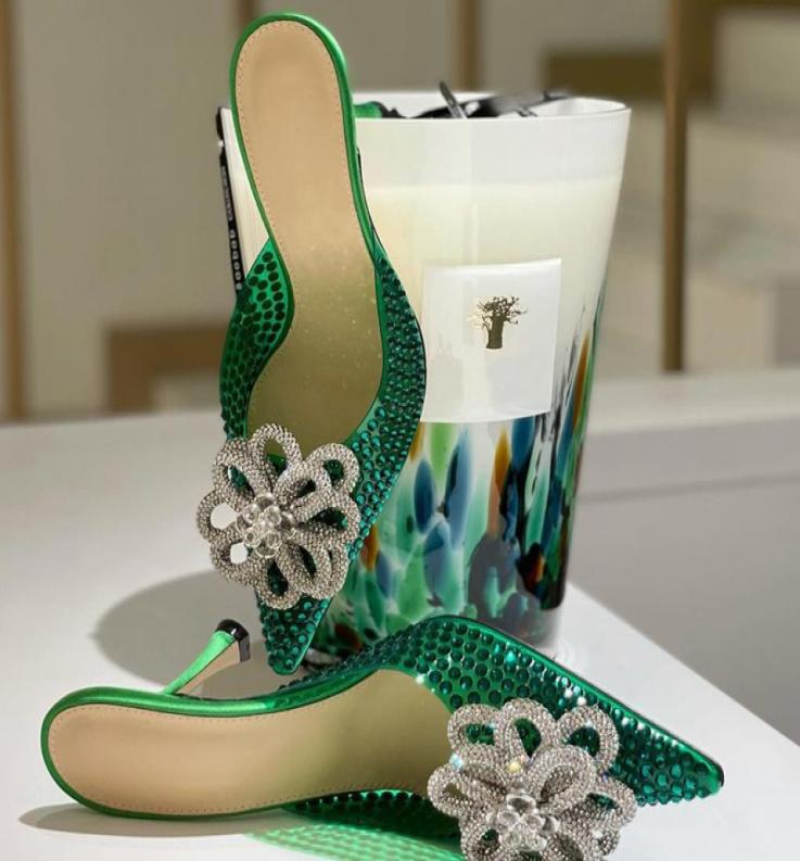 

MACH Fashion Sexy elegance quality slippers Transparent PVC womens heeled sandals Flower Crystal Embellishments shoe sandal Design3007796, Black