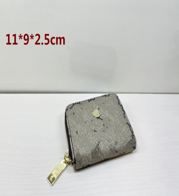 

Lady Small Short Wallets Zipper Purse Luxury Designer Wallet Coin Purses Colourful Card Holder Women Hasp Pocket Cards Holders Key4692566, Brown