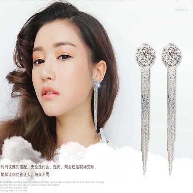 

Stud Earrings 2023 Personality Jewelry Crystal Tassel Bridal Fashion For Women