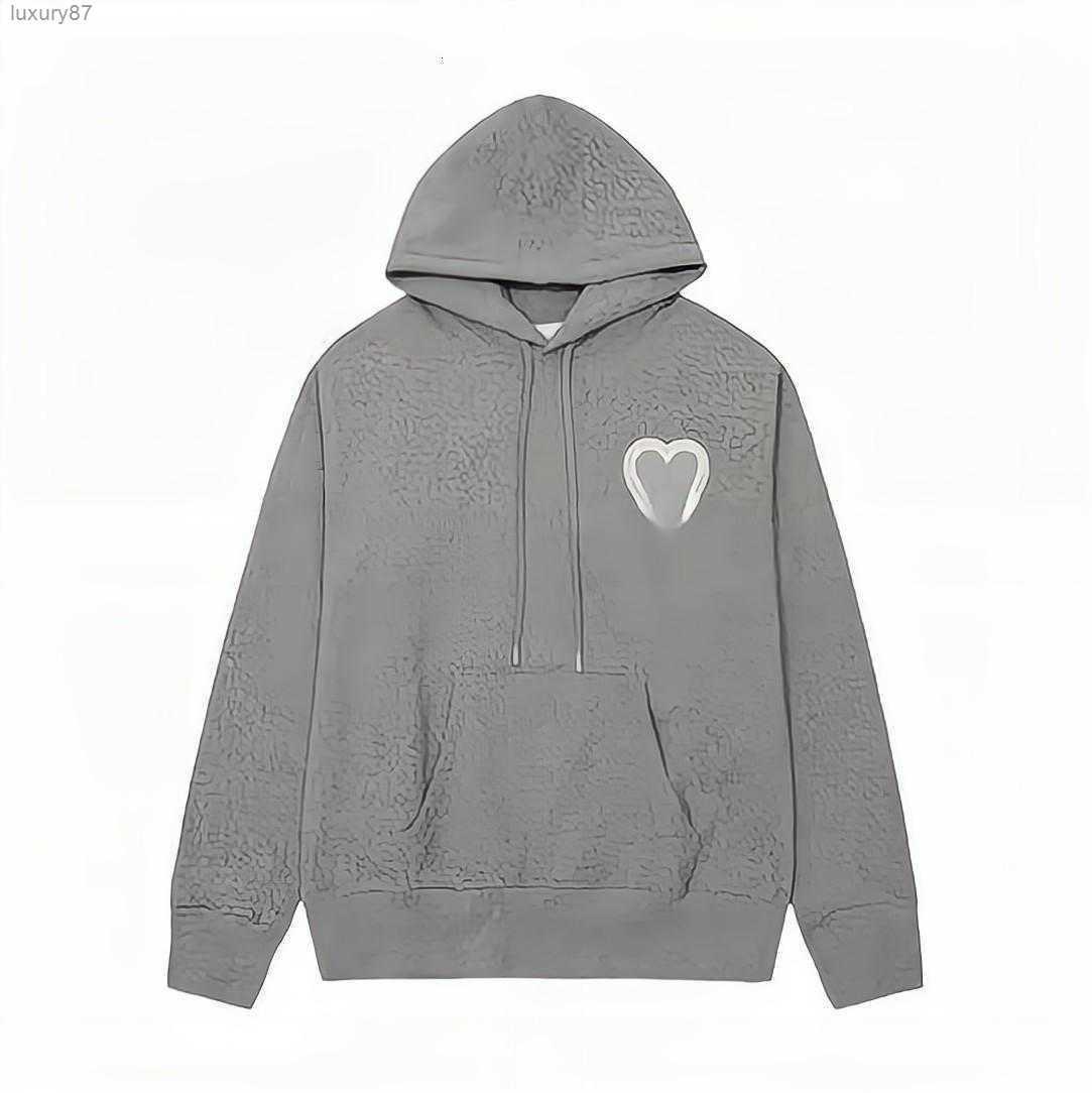 

Hoodie Male and Female Designers Amis Paris Hooded Highs Quality Sweater Embroidered Red Love Winter Round Neck Jumper Couple Sweatshirts Sn06